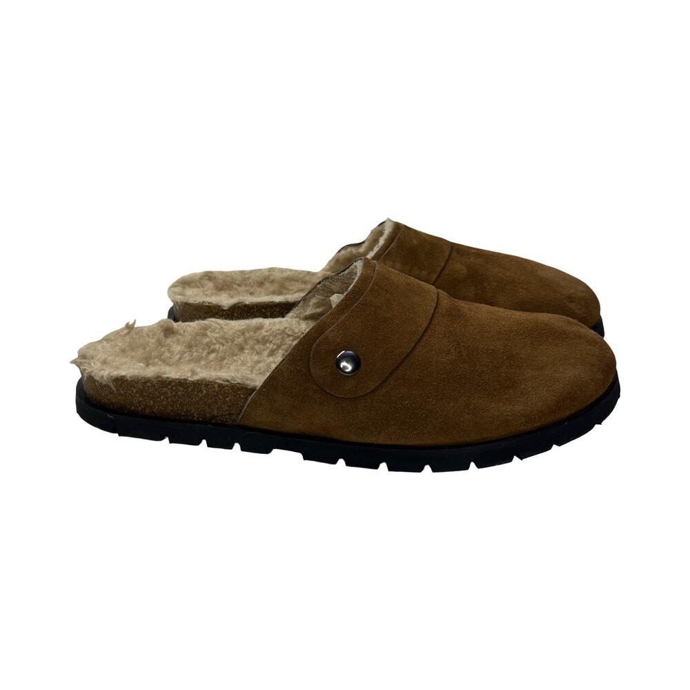 A.P.C. Danny Shearling Suede Mule Clogs Brown EU 40 Made in Portugal